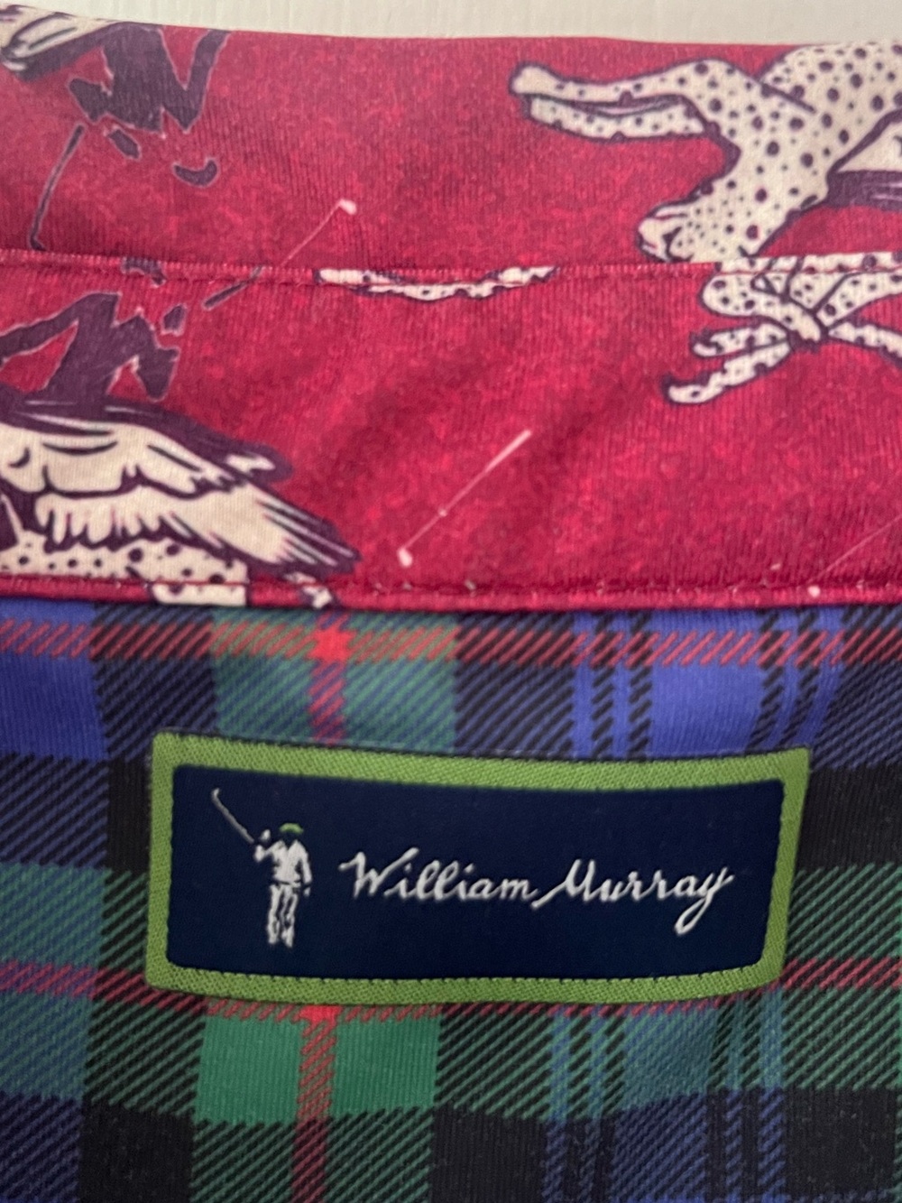 William Murray Golf Polo Men’s XL Red Here Kitty Kitty Flying Cheetah UPF 50+ - Picture 4 of 9